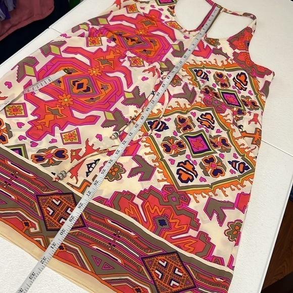 Alice and Trixie Silk Aztec Print Halter Neck T Back Mini Dress Sz XS - Picture 8 of 9